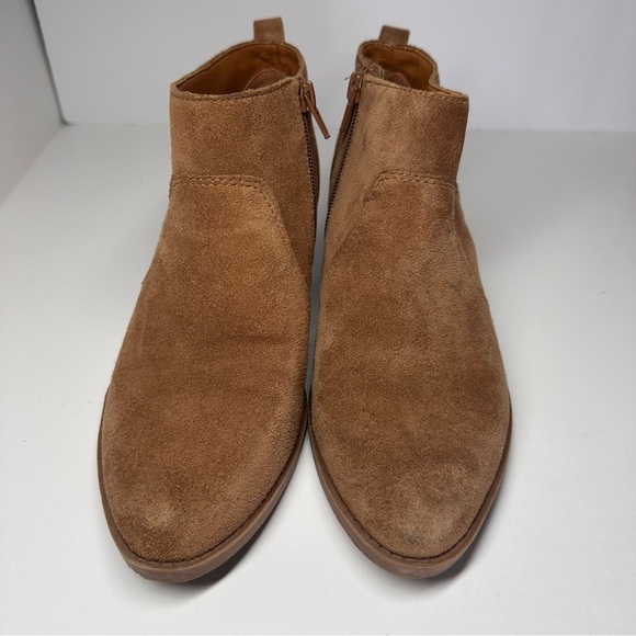 Lucky Brand Women's Brown Suede Zipper Ankle & Booties Boots SZ 7.5 Boho Shootie - Picture 3 of 11